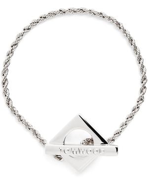 Tom Wood Sterling Square Rope Bracelet - White