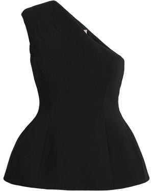 ROKSANDA Crepe One-Shoulder Vala Blouse - Black