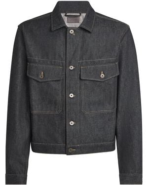 Lemaire Trucker Denim Jacket - Black
