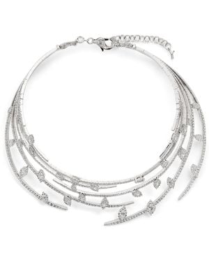 YEPREM And Diamond Y-Couture Leaf Choker - White