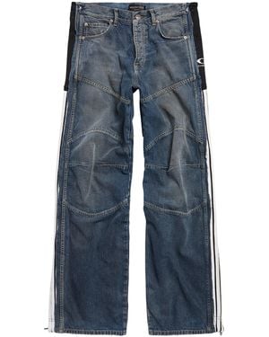 Balenciaga Cut-Up Tracksuit Jeans - Blue