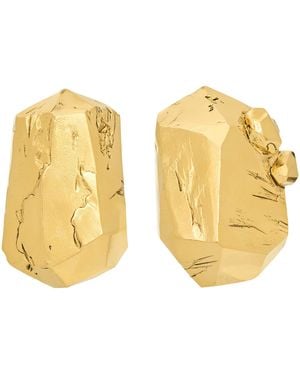Saint Laurent Cristalline Clip-On Earrings - Yellow