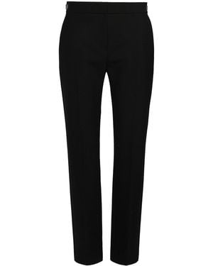 Max Mara Wool-Blend Cropped Pants - Black