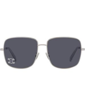 Celine Rhinestone Triomphe Sunglasses - Grey
