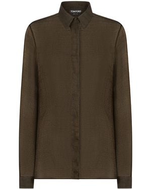 Tom Ford Silk Chiffon Shirt - Green