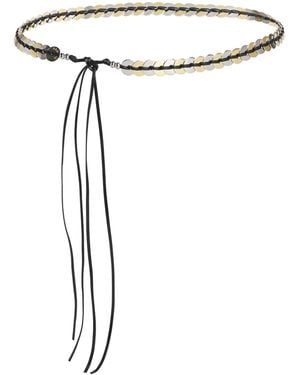 Sandro Leather Jewellery Belt - White