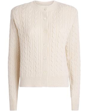 Rohe Merino Wool-Cotton Cable-Knit Cardigan - White