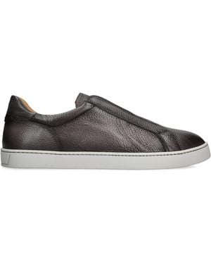 Magnanni Leather Laceless Sneakers - Brown