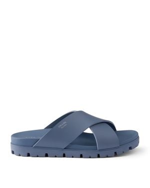 Prada Crossover Sandals - Blue