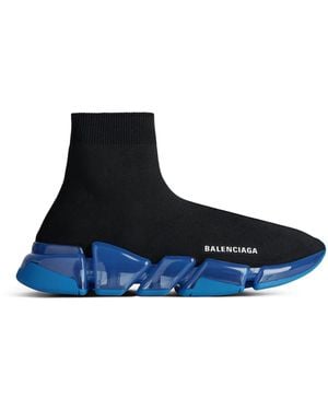 Balenciaga Clear Sole Speed 2.0 Trainers - Blue