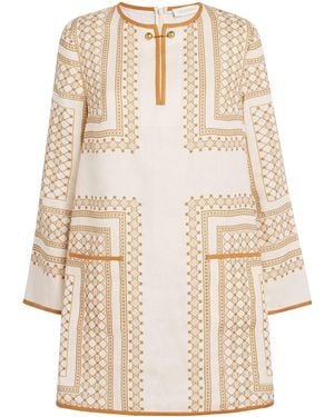 Zimmermann Linen Tunic Mini Dress - Natural