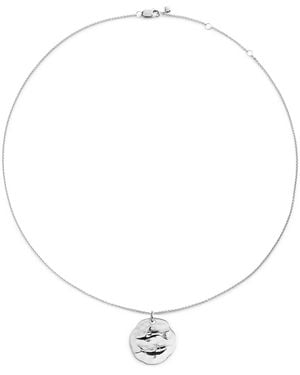 Monica Vinader Sterling Pisces Zodiac Necklace - White