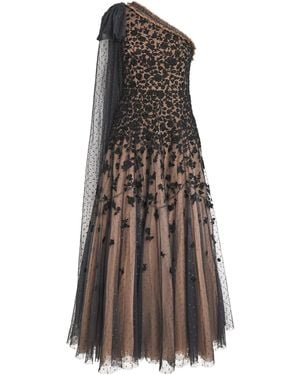 Needle & Thread One-Shoulder Sylvia Rose Maxi Dress - Brown
