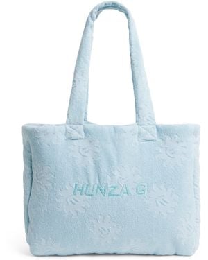 Hunza G Cotton Sunny Tote Bag - Blue