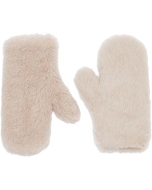 Max Mara Alpaca-Wool-Silk Mittens - Natural