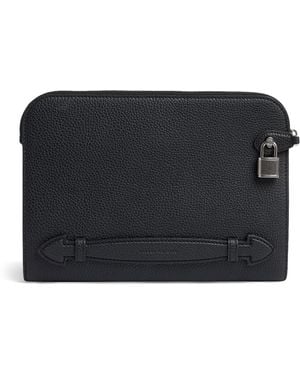dunhill Leather Bourdon Folio 27 Cross-Body Bag - Black