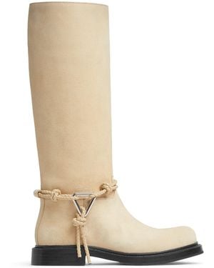 Bottega Veneta Leather James Knee-High Boots - White