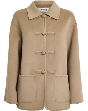 Rohe Wool Double-Faced Coat - Natural