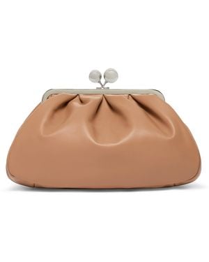 Weekend by Maxmara Medium Leather Pasticcino Clutch Bag - Brown