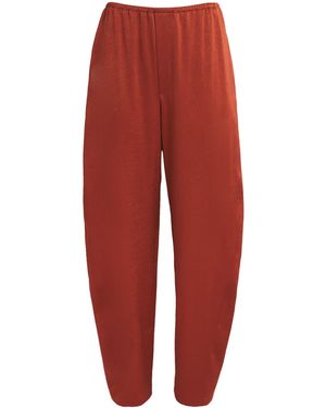 Nanushka Satin Zolea Wide-Leg Trousers - Red