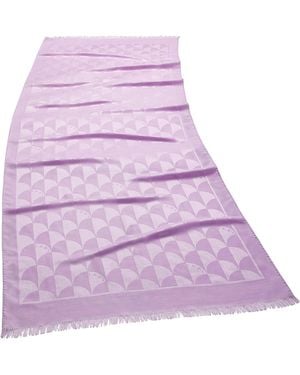 BVLGARI Silk-Wool Maxi Calla Scarf - Purple