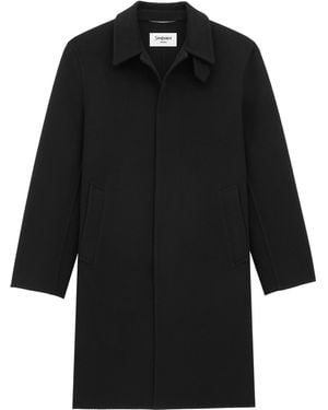Saint Laurent Double-Faced Wool Coat - Black