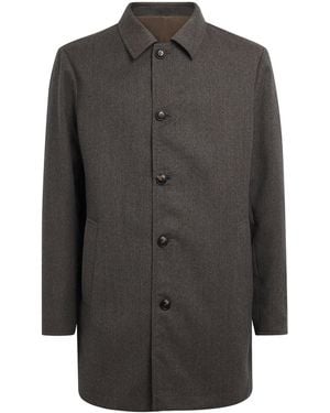 Pal Zileri Wool Reversible Overcoat - Grey