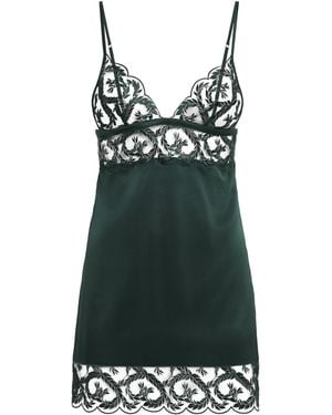 Coco De Mer Lace Arletta Slip Dress - Green