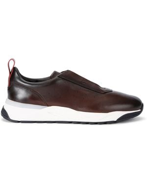 Santoni Leather Innova Trainers - Brown
