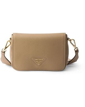 Prada Leather Cross-Body Bag - Brown