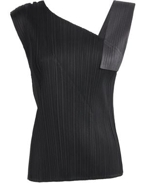 Pleats Please Issey Miyake Pointe Sleeveless Top - Black