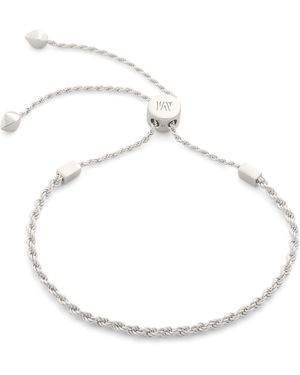 Monica Vinader Sterling Corda Chain Friendship Bracelet - Metallic
