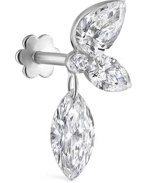 Maria Tash Grand Marquise Pear Diamond Echo Earring - White