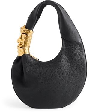 Schiaparelli Small Leather Soufflé Shoulder Bag - Black