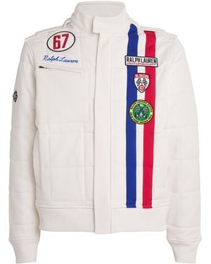 Polo Ralph Lauren Double-Knit Racing Logo Jacket - White