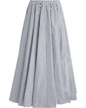 Patou Stripe Midi Skirt - Blue