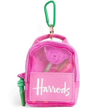 Harrods Logo Backpack Keyring - Pink