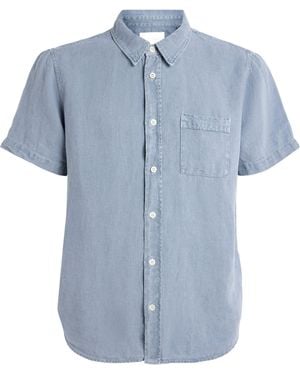Citizens of Humanity Linen Short-Sleeve Shirt - Blue