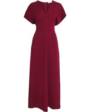 Anine Bing Crepe Zadig Maxi Dress - Red