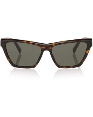 Saint Laurent Acetate Cat Eye Sunglasses - Gray