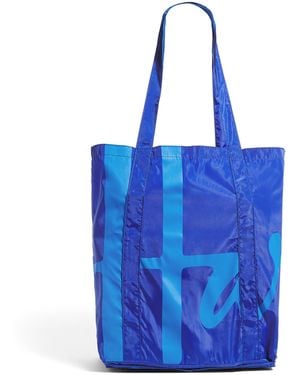 Harrods Logo Pocket Shopper Bag - Blue
