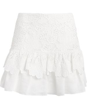 Sandro Guipure Lace Mini Skirt - White