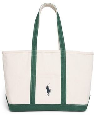 Polo Ralph Lauren Cotton Canvas Polo Pony Tote Bag - White