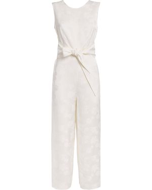 Claudie Pierlot Jacquard Sleeveless Jumpsuit - White