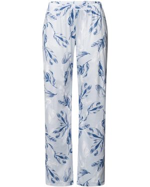 Hanro Cotton Garden Print Pajama Pants - Blue