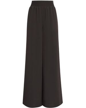 JOSEPH Nour Wide-Leg Trousers - Black