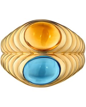 BVLGARI Topaz And Quartz Doppio Baccellato Ring - Metallic