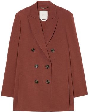Marina Rinaldi Chenzia Double-Breasted Blazer - Red