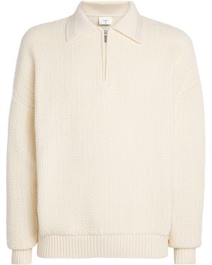 CHE Cotton Orson Quarter-Zip Jumper - White