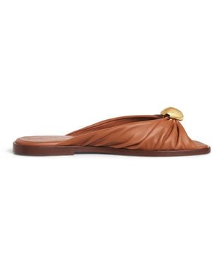 Zimmermann Leather Gleam Slides - Brown